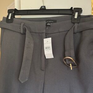 Ann Taylor Charcoal Belted Trousers